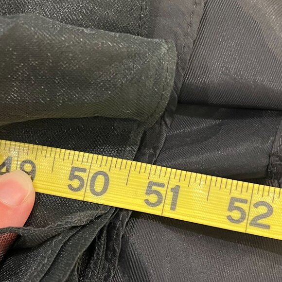 STUNNING Vintage 50s Black Sequin Princess Strapless Organza Ball Gown Size 9 - Picture 16 of 16